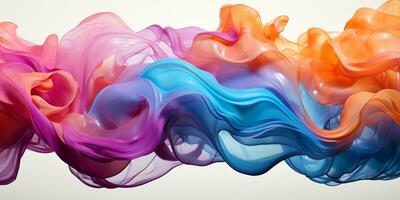 astratto colorato grafico movimento su sfondo, creativo onde di pendenza colore Fumo e liquido foto