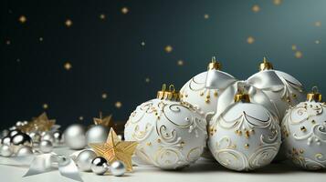 bellissimo Natale albero giocattoli e decorazioni per nuovo anno e Natale foto