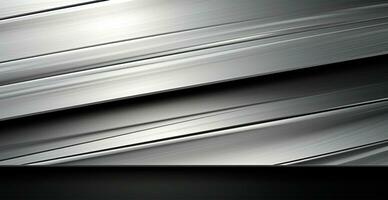 panoramico metallo struttura, acciaio argento sfondo - ai generato Immagine foto