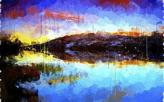 astratto impressionismo natura digitale pittura foto