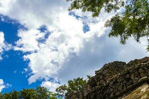 coba maya rovine piramidi e palla gioco tropicale giungla Messico. foto