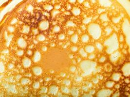 Pancakes nel macro vicino su foto