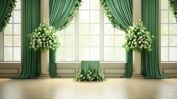 Smeraldo sogni nozze sfondo, generativo ai foto