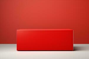 modello rosso scatola davanti Visualizza. generativo ai foto