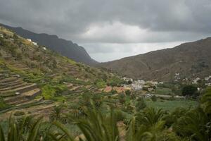 originale colorato case su il spagnolo isola di canarino gomera foto