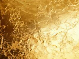 oro Foglio struttura, brillante d'oro sfondo, ai generato foto
