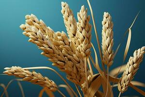 un artistico interpretazione di un avena pianta, in mostra suo estetico fascino ai generato foto