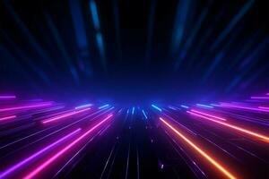 laser piace neon brillantezza nel un' accattivante, astratto sfondo design ai generato foto