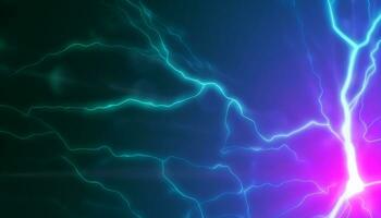 abstact futuristico sfondo con elettrico neon onde, elettro leggero effetto. ai generativo foto
