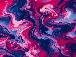 marmorizzato blu e rosa astratto sfondo. liquido marmo pendenza miscelazione inchiostro modello acquerello acido lavare struttura colorato foto