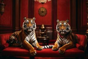 Bengala tigre sfondo ai generato foto