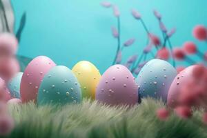 Pasqua uova decorazione composizione. creare ai foto