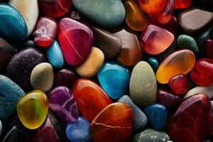 vivace colorato pietre preziose avvicinamento. creare ai foto