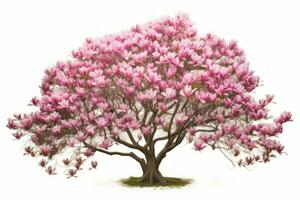 pittoresco fiorito magnolia albero. creare ai foto