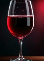 foto di il bicchiere con rosso vino ai generativo