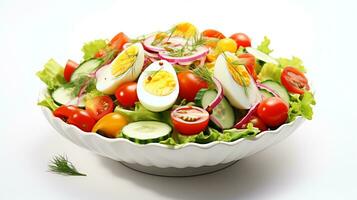 verdura insalata bianca sfondo creare ai foto
