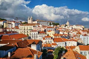 Visualizza di Lisbona a partire dal miradouro de Santa lucia punto di vista. Lisbona, Portogallo foto