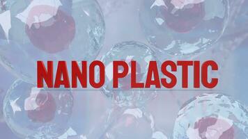 il nano plastica su sci sfondo 3d interpretazione foto