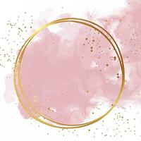 design elegante con inchiostro alcolico rosa pastello con glitter dorati foto