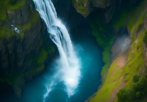 bellissimo e confortevole cascata Immagine, ai generato foto