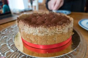 dolce italiano al tiramisù al caffè foto