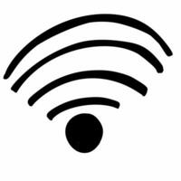 nero e bianca di Wi-Fi icona illustrazione foto