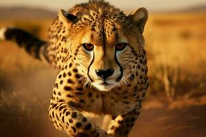 selvaggio selvaggio ghepardo animale natura. creare ai foto