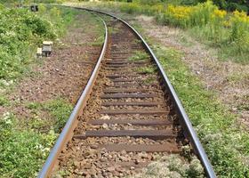 prospettiva dei binari ferroviari foto