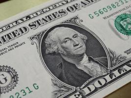 Washington sulla banconota da 1 dollaro, Stati Uniti foto