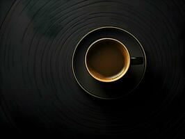 tazza di nero caffè buio tema minimalismo. alta risoluzione. ai generativo foto
