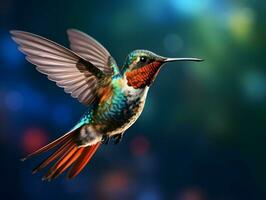 uccello. colibrì. alto qualità. ai generativo foto