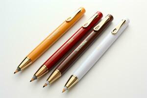 matite di diverso colori su bianca sfondo ai generativo foto