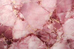 marmo granito buio rosa e bianca con oro struttura. sfondo parete superficie senza soluzione di continuità modello grafico Borgogna, ciliegia, rubino pavimento ceramica contatore struttura pietra lastra piastrella argento naturale ai generativo foto