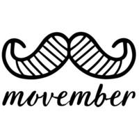 grafico di Movember baffi su bianca sfondo per novembre per Uomini Salute foto