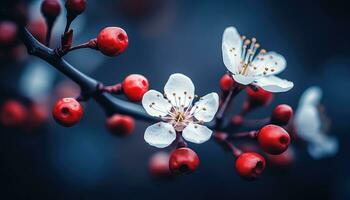 fiorire bellezza nel un' sereno all'aperto ambientazione ai generato foto