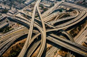 multilivello città strade Rete paesaggio. creare ai foto