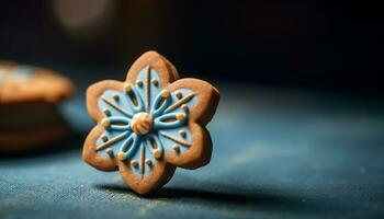 fatti in casa Pan di zenzero biscotto, un' dolce inverno simbolo di indulgenza e tradizione generato di ai foto