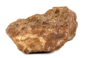 macro minerale pietra agata Marrone su bianca sfondo foto