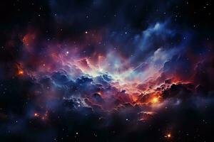 astratto galassia sfondo, colorato stella. generativo ai foto