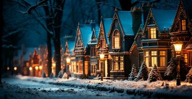 inverno città nuovo York, nuovo anno Stati Uniti d'America, Natale vacanze - ai generato Immagine foto