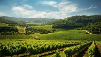 campo turismo ambiente verde paesaggio ai generato foto