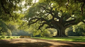 estate bellezza parco albero paesaggio ai generato foto