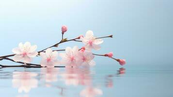 bandiera natura fiore sfondo minimalista ai generato foto