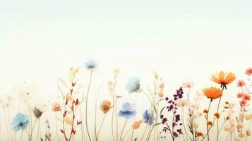 bellezza pianta fiore sfondo minimalista ai generato foto