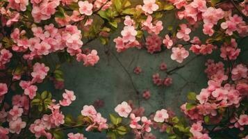 natura telaio albero floreale superiore Visualizza ai generato foto