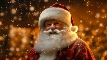 Santa Claus scatti nel vario incantevole impostazioni, ai generativo foto