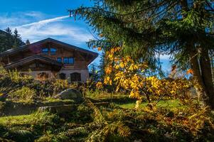 paesaggio di il francese Alpi nel autunno foto