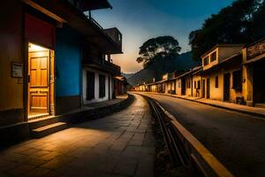 un' strada nel il villaggio di santos, santos, Guatemala. ai-generato foto