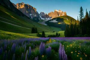 il fiori di il valle. ai-generato foto