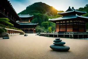 giapponese pagoda, calcolo, Giappone, kyoto, kyoto tempio. ai-generato foto